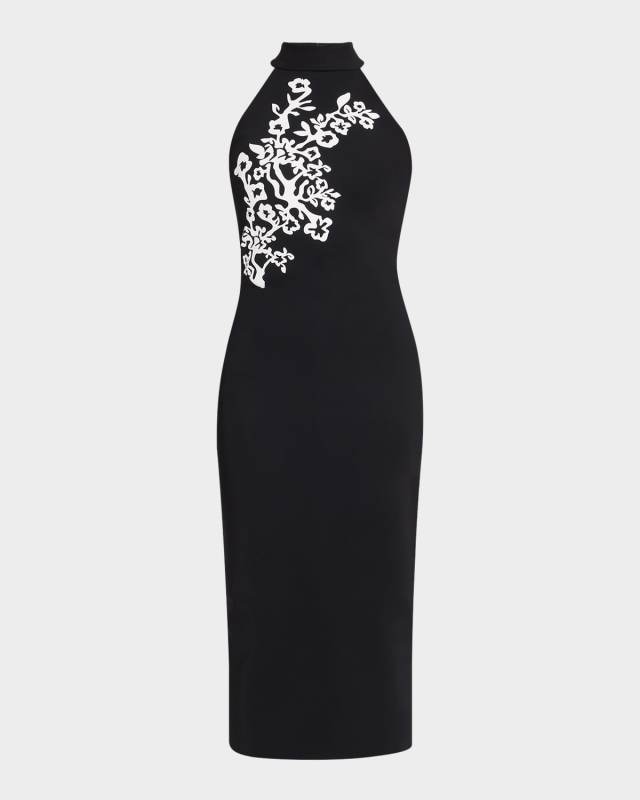 Kety Mock-Neck Midi Sheath Dress